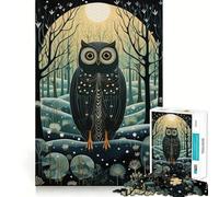 Puzzle de 1000 pièces La beauté du Hibou Nocturne pour Adolescents, Stimulant la réflexion et Source de Joie familiale, Bords Nets, Cadeau mémorable (38x26cm)