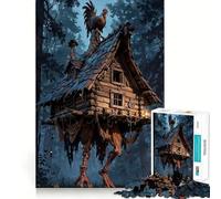 Puzzle de 1000 pièces La cabane de Baba Yaga Découpe Parfaite Activité ludique et Intelligente pour Un Moment de détente et de Plaisir Lors d'un Anniversaire (38x52cm)