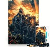 Puzzle de 1000 pièces La Cathédrale des Roses pour Adolescents Jeu de logique et de réflexion, Divertissement paisible, Bords Lisses, Cadeau créatif 50x75cm