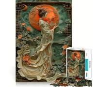 Puzzle de 1000 pièces La Déesse de la Lune pour Adolescents, Jeu Intelligent et Complice, découpe Lisse, liste de souhaits du Père Noël 50x75cm