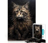 Puzzle de 1000 pièces La Fable du Chat des forêts norvégiennes pour Adolescents, Jeu intellectuel, Joie familiale, découpe de qualité, Cadeau élégant (38x26cm)