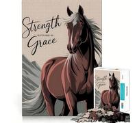 Puzzle de 1000 pièces La Force et la grâce du Cheval pour Adolescents, idéal pour développer la réflexion et Passer Un agréable Moment Finitions impeccables Un Cadeau attentionné 38x52cm