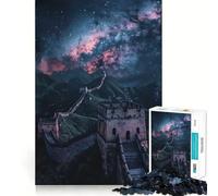 Puzzle de 1000 pièces La Grande Muraille de Chine étoilée pour Adolescents Un Cadeau saisonnier Relaxant et Amusant 38x26cm