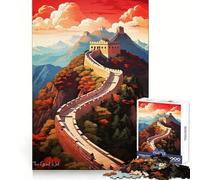 Puzzle de 1000 pièces La Grande Muraille de Chine pour Adolescents Jeu de réflexion Stimulant Passe-Temps Calme Découpe précise Joli Cadeau 50x75cm