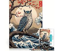 Puzzle de 1000 pièces La Grande Vague du Hibou pour Adolescents Un Jeu de logique et de détente, aux découpes précises et agréables, Un Cadeau précieux (50x75cm)