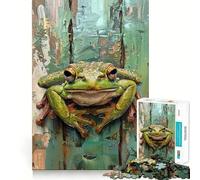 Puzzle de 1000 pièces La Grenouille pour Adultes, Jeu de réflexion, Divertissement d'intérieur, Bords précis, Objet de Collection 38x26cm
