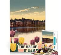 Puzzle de 1000 pièces La Haye Décoration Neat Edge Résoudre des problèmes Amusant et Facile à Vivre Décoration de Noël Cadeau (50x75cm)