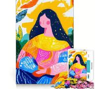Puzzle de 1000 pièces La Joconde : Une Vision fauviste éclatante pour Adolescents Jeu de mémoire Amusant,Propre et sans Couture Activité de Groupe relaxante en intérieur (50x75cm)