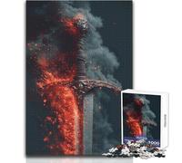 Puzzle de 1000 pièces La Lame de la Flamme Éternelle pour Adultes:Un Jeu éducatif Stimulant et Un pour des Moments de Joie Dimensions:50x75cm