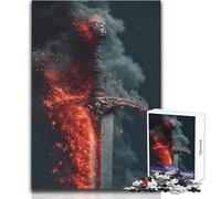 Puzzle de 1000 pièces La Lame de la Flamme Éternelle:Un Jeu d'apprentissage pour développer sa dextérité et Offrir Un pour des Moments de Joie Dimensions:38x26cm