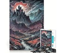 Puzzle de 1000 pièces La Maison des Sorcières pour Adolescents, décoration Murale, Design Lumineux et Relaxant, à Assembler 50x75cm