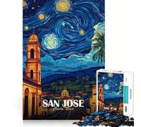 Puzzle de 1000 pièces La Nuit étoilée à San José, Costa Rica, pour Adolescents, Jeu de réflexion et de détente, pour Les fêtes (38x52cm)