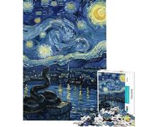 Puzzle de 1000 pièces La Nuit étoilée avec Serpent pour Adolescents et Adultes Jeu de réflexion Une œuvre d'art Cadeau de Noël ou d'anniversaire (Dimensions 38x26cm)