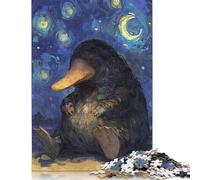 Puzzle de 1000 pièces « La Nuit Étoilée avec Un Ornithorynque » (38 x 26 cm) - Idéal pour Adultes et familles - Cadeau pour Enfants