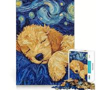 Puzzle de 1000 pièces La Nuit étoilée des Chiots pour Adolescents, Jeu Intelligent, Image à Assembler, Joli Cadeau (38x26cm)