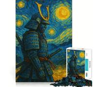 Puzzle de 1000 pièces La Nuit étoilée des samouraïs pour Adolescents, Jeu de logique Pure, Relaxant et Facile à découper, œuvre d'art de qualité (50x75cm)