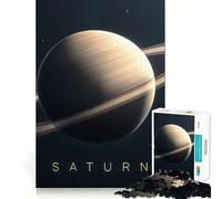 Puzzle de 1000 pièces La planète Saturne dans l'espace pour Adolescents, Wise Think Toy, Gentle Leisure, Tight Cut, Liste de souhaits du Père Noël (50x75cm)