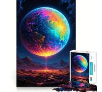 Puzzle de 1000 pièces La planète Terre Arc-en-Ciel pour Adolescents Jeu Intelligent et Relaxant Assemblage du Motif Liste de souhaits du Père Noël 38x26cm