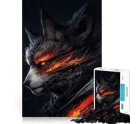 Puzzle de 1000 pièces La Rage du Loup pour Adultes et Adolescents Un Jeu de logique Solide, Silencieux et Amusant, avec Une découpe de précision et Un Cadeau du Père Noël (50x75cm)
