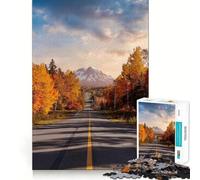 Puzzle de 1000 pièces La Route vers Les Montagnes pour Adolescents amélioration de la mémoire, détente et créations artistiques aux découpes nettes (38x26cm)