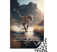 Puzzle de 1000 pièces La vie n'a pas de retour pour adultes et adolescents, cadeau de réveillon de Noël, 1000 pièces (38 x 26 cm)