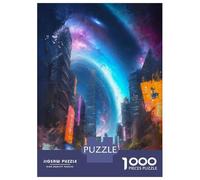 Puzzle de 1000 pièces - La ville du futur pour adolescents - Jeu de casse-tête anti-stress - Cadeau pour toute la famille - 70 x 50 cm - 1000 pièces