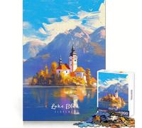 Puzzle de 1000 pièces Lac de Bled pour Adolescents Stimule la mémoire,soulage Le Stress,Amusant,Bords Nets,Cadeau Parfait (50x75cm)