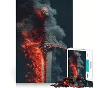 Puzzle de 1000 pièces Lame de la Flamme Éternelle,découpe précise,Jeu de réflexion,Cadeau Facile à Jouer,Cadeau d'anniversaire Amusant (50x75cm)