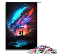 Puzzle de 1000 pièces l'amour Parmi Les étoiles pour Adultes et Adolescents à partir de 14 Ans 75 x 50 cm Liste de Noël avec Le Père Noël