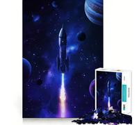 Puzzle de 1000 pièces Lancement de fusée dans l'espace pour Adolescents, idéal pour stimuler la mémoire et se détendre (38x26cm) Cadeau d'anniversaire de qualité supérieure