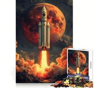 Puzzle de 1000 pièces Lancement de fusée vers Mars pour Adolescents Un Jeu de logique Stimulant, Relaxant et élégant (50x75cm)