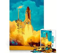 Puzzle de 1000 pièces Lancement de la Navette Spatiale pour Adultes, Jeu de réflexion Stimulant, Jeu de Groupe, découpe Nette, Joli Cadeau 38x52cm