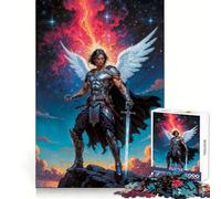 Puzzle de 1000 pièces L'ange Guerrier Michel pour Adultes Un Puzzle Stimulant pour l'esprit, Un Moment de détente et de Plaisir, aux Bords Lisses, Un Cadeau touchant (38x26cm)