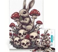 Puzzle de 1000 pièces Lapin Best Art pour Adolescents Un Jeu de logique Fine, Amusant et Relaxant, avec des Bords Nets, idéal pour décorer Un Mur (50x75cm)