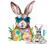 Puzzle de 1000 pièces Lapin de Pâques M Cool Jouet addictif pour cultiver la Patience Jeu Pratique pour s'amuser en Famille Cadeau d'anniversaire (Dimensions 38x52cm)