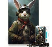 Puzzle de 1000 pièces Lapin Pilote pour Adultes stimule la mémoire, Divertissement Occasionnel, Bords Nets, Cadeau Classique (50x75cm)