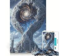 Puzzle de 1000 pièces l'arbre Cosmique pour Adolescents, idéal pour développer la mémoire, se détendre et Offrir Un Joli Cadeau 50x75cm