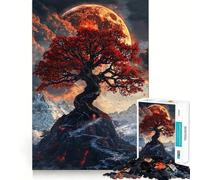 Puzzle de 1000 pièces l'arbre du Monde Cendré pour Adultes, défi cérébral, Objet de Collection Paix et Sérénité 38x52cm