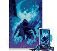 Puzzle de 1000 pièces L'Assassin de l'ombre dans Une Ruelle en Flammes pour Adolescents, idéal pour se ressourcer et s'amuser Illustration de Haute qualité 38x26cm