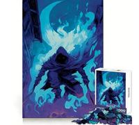 Puzzle de 1000 pièces L'Assassin de l'ombre dans Une Ruelle en Flammes pour Adolescents, idéal pour se ressourcer et s'amuser Illustration de Haute qualité 38x26cm