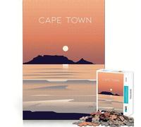 Puzzle de 1000 pièces Le Cap,Afrique du Sud Bords Lisses Jeu de Concentration Amusant Idéal pour des Moments de détente Cadeau d'anniversaire (38x26cm)