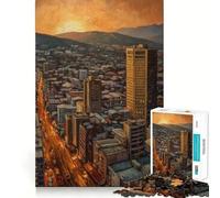 Puzzle de 1000 pièces Le Cap Afrique du Sud Découpe précise Jeu de logique et de réflexion Jeu de détente Cadeau d'anniversaire Amusant (38x52cm)