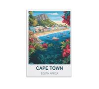 Puzzle de 1000 pièces, Le Cap, Afrique du Sud. Jeu de décompression pour Adultes, étudiants et Enfants pour Noël ou Un Anniversaire. 52 x 38 cm.