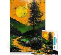 Puzzle de 1000 pièces Le Chemin du Soleil Un Jeu créatif et Stimulant,sans pièces détachées,pour Partager Un Moment privilégié en Famille (38x26cm)