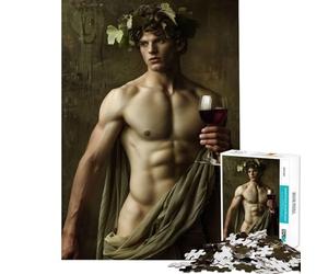 Puzzle de 1000 pièces Le Dieu du Vin pour Un Jeu éducatif Stimulant Amusant et Humoristique idéal comme Cadeau (Dimensions 38x26cm)