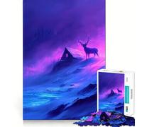 Puzzle de 1000 pièces Le Gardien d'Aurore,Jeu de Concentration Amusant,Moments de détente et de Plaisir,décoration de Noël (38x26cm)