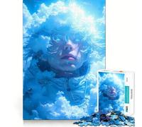 Puzzle de 1000 pièces Le Gars lo-FI aux Yeux Bleus dans Les Nuages,découpe précise,Jeu Stimulant,Facile à Jouer,Cadeau d'anniversaire pour Les méninges (38x26cm)