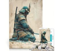 Puzzle de 1000 pièces Le Guerrier Silencieux Jeu de réflexion décoration intérieure avec des pièces de Formes aléatoires Parfaitement emboîtables 38x26cm