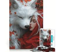 Puzzle de 1000 pièces Le Petit Chaperon Rouge et Le Loup Blanc pour Adolescents Un Jeu d'éveil cérébral, de détente et d'art à Assembler, Un Cadeau Unique (50x75cm)
