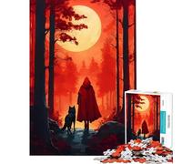 Puzzle de 1000 pièces Le Petit Chaperon Rouge et Le Loup Jeu addictif pour cultiver la Patience et se détendre Idéal pour Offrir et Jouer (Dimensions 38x26cm)